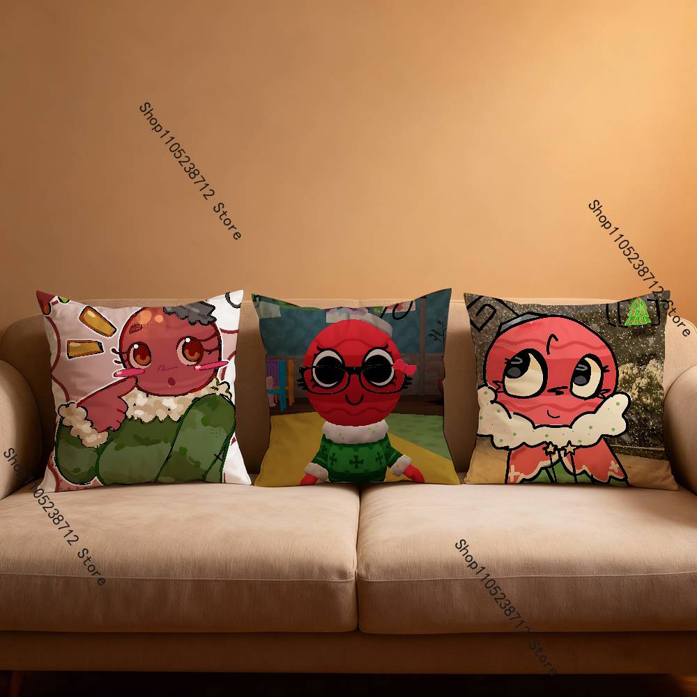 Federe per Cuscino Gioco B-Bobette D-Dandy Cartoon Divano Decorativo Casa Stampa Double-Sided Peluche Corto Federa Cuscino Carina