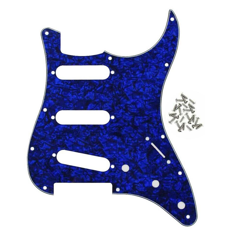 1pcs SSS Electric Guitar Pickguard 3 Ply 11 Holes with Screw  for FD ST Style Guitar Parts Replacement