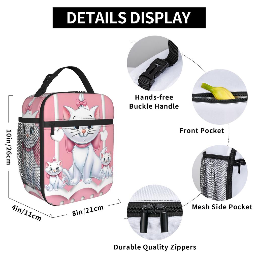 Adorable Animated Manga Chiikawas Thermal Lunch Bags Big Reusable Thermal Carrier Tote Lunch Box Beach  Outside Food Organizer Bags