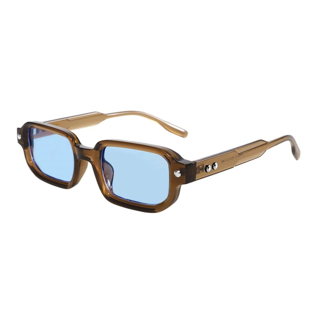New European and American fashion square small frame color-changing sunglasses men's sunscreen sunglasses women's