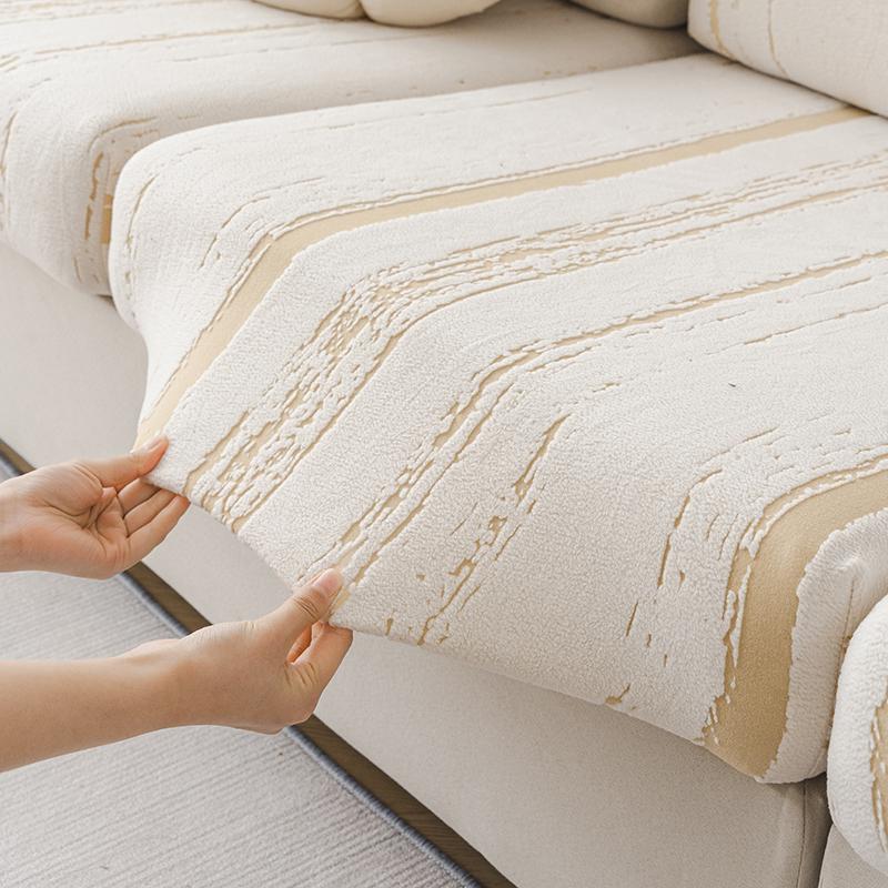 Jacquard Velvet Elastic Sofa Cushion Cover For Living Room Funiture Protector Couch Cover Anti Dust Removable Seat Slipcover 1Pc