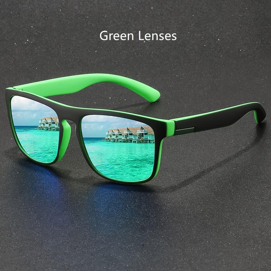 Vintage Square Frame Fashion Glasses for Men & Women Lightweight Durable Plastic Eyewear for Driving, Classic Retro Style with Full-Rim Frame