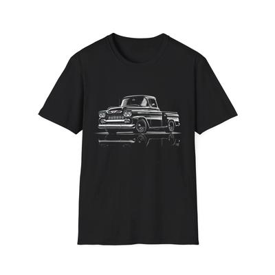 1959 Chevy Apache T-Shirt – Classic Black Pickup Truck Retro Hot Rod Graphic Tee