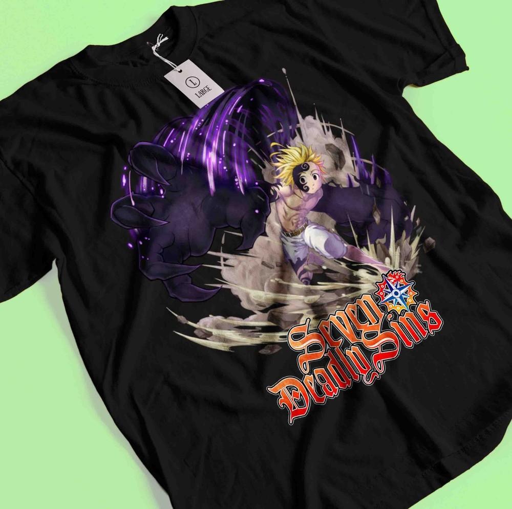 

Seven Deadly Sins Shirt Meliodas Tshirt Escanor T-Shirt Elizabeth Ban Diane King XL