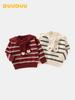 DUUDUU High Collar Red Knit Winter Sweater for Girls 2025