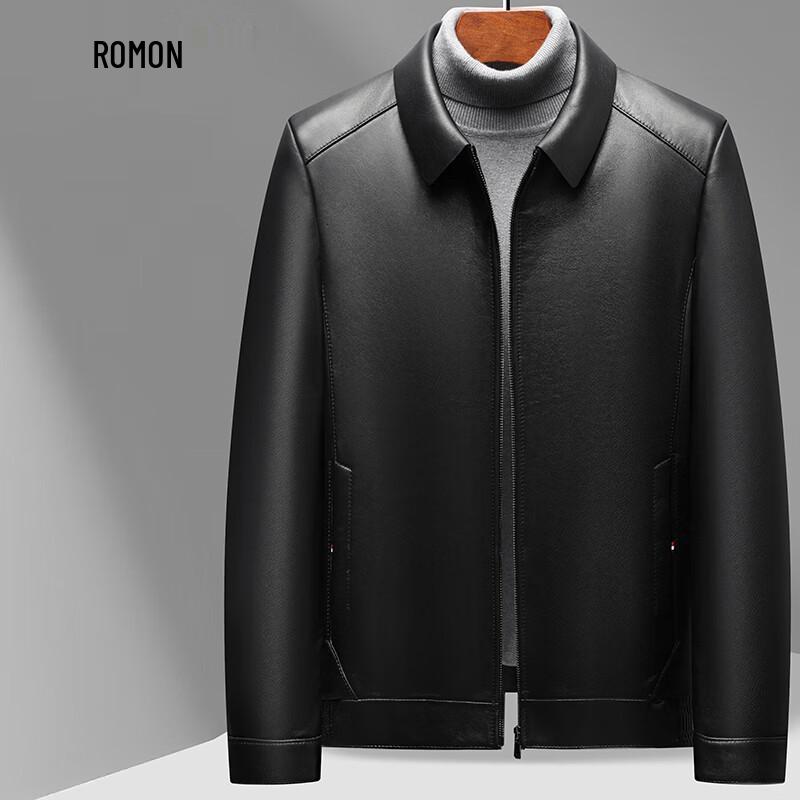 

Romon Men s Genuine Lambskin Leather Jacket 5XL