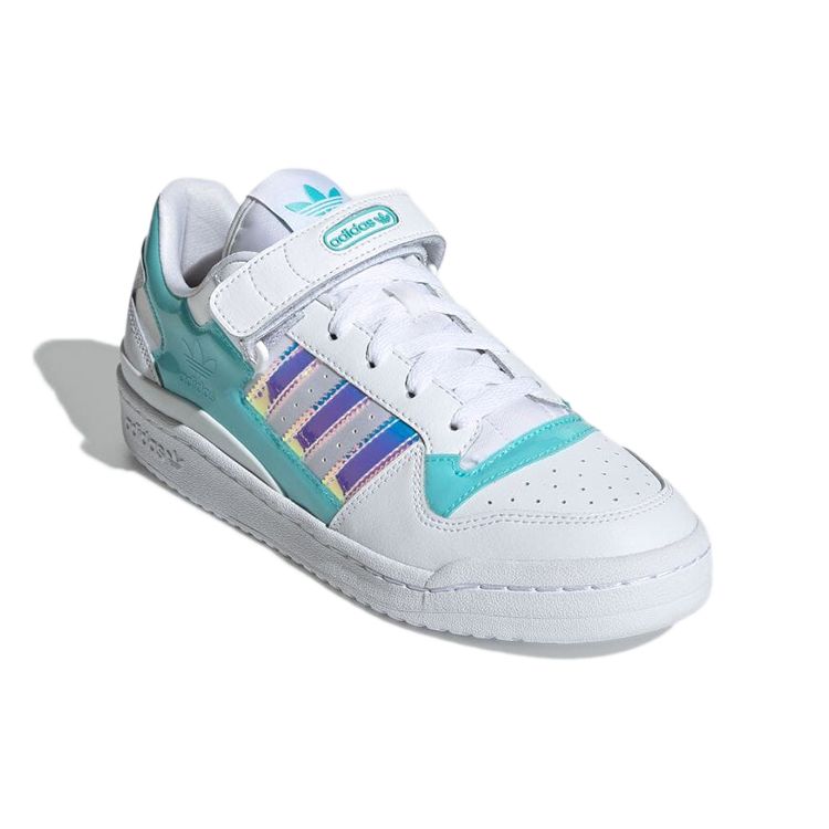 Adidas Zapatillas Unisex Forum Low Blanco Iridiscente Blanco Nube Aqua Pulso Tinte Rosa GX3398