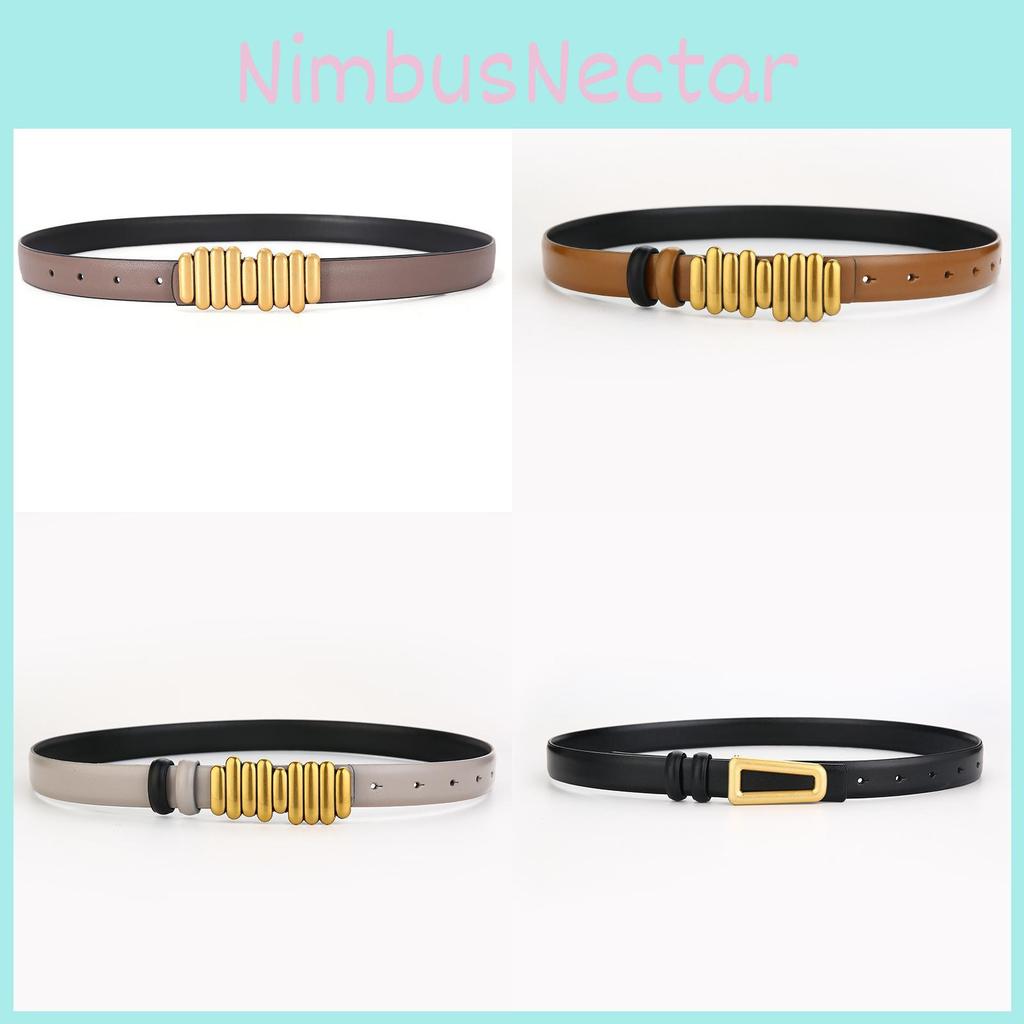 Genuine Leather Belt For Women With Smooth Buckle And Versatile Style For Daily Use
