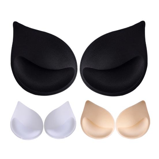Women's Bra Pad Inserts Removable Tear Drop Shape Bra Cup Inserts Push Up Breast Enhancer for Swimsuits Yoga Sports Bras