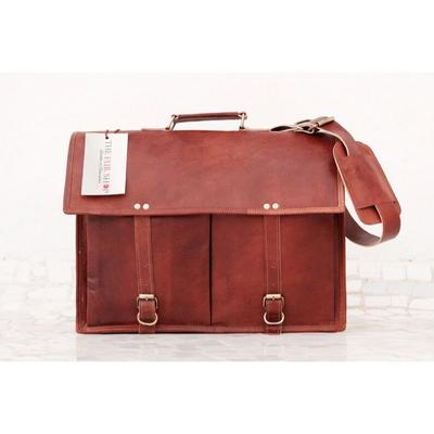 Vintage handgemachte Leder Messenger Bag Laptop Aktentasche Computer Satchel Tasche für Männer Retro klassischen Stil personalisierbare Tasche große Tasche Griff