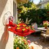 Window Hummingbird Feeder With Suction Cup Flower Multi-Port Feeding Outdoor Bird Ne&ctar Bowl For Garden Patio Backyard Tree