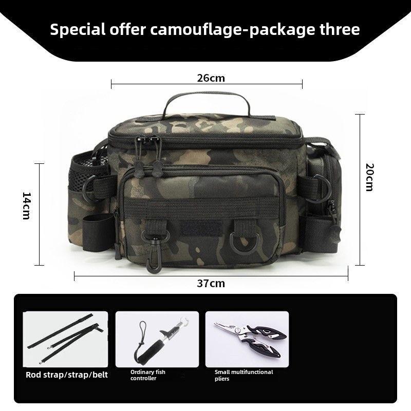 "Luya Multifunctional Waterproof Fishing Gear Waist & Messenger Bag – Large Capacity Rod & Storage Bag"