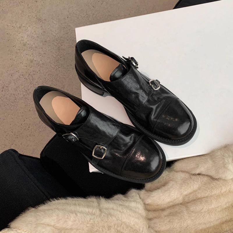 

Версия из овчины~ изысканно гравированные туфли-лодочки в стиле барокко, кожаная обувь Mengke, женская обувь, маленькие кожаные туфли из натуральной кожи 40