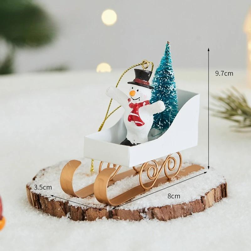 Sanie Święty Mikołaj Dekoracje Świąteczne Ozdoby do Zawieszenia na Choinkę Zawieszka Domowy Dekor Świąteczny Prezent Noworoczny Navidad 2025
