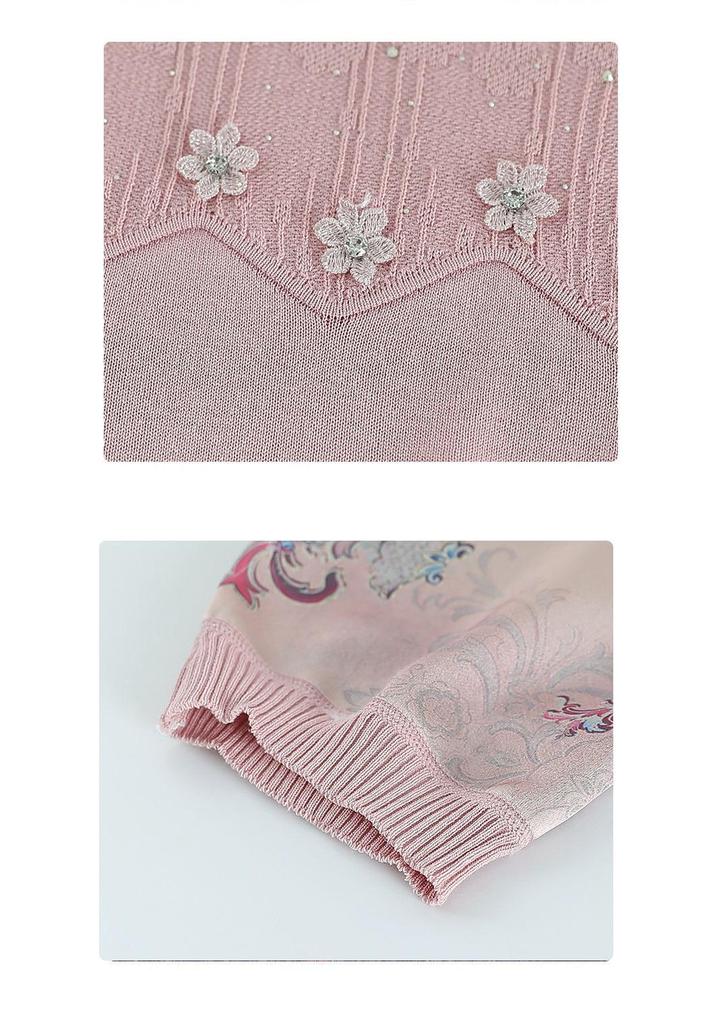 New 2026 Spring Style Stand Collar Long-Sleeved Top for Middle-Aged Women – Fashionable and High-End Feel