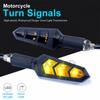 2/4PCS Led Motorcycle Blinkers Turn Signal Lamp Flashing Lights Amber Flashers Waterproof Bendable Motorbike Scooter