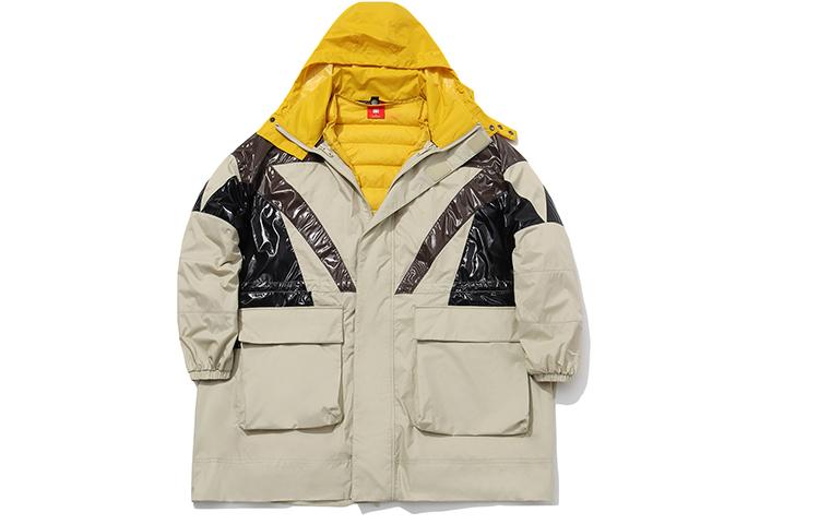 Li Ning Down Jacket Women's Yellow Gray AWBQ006-2