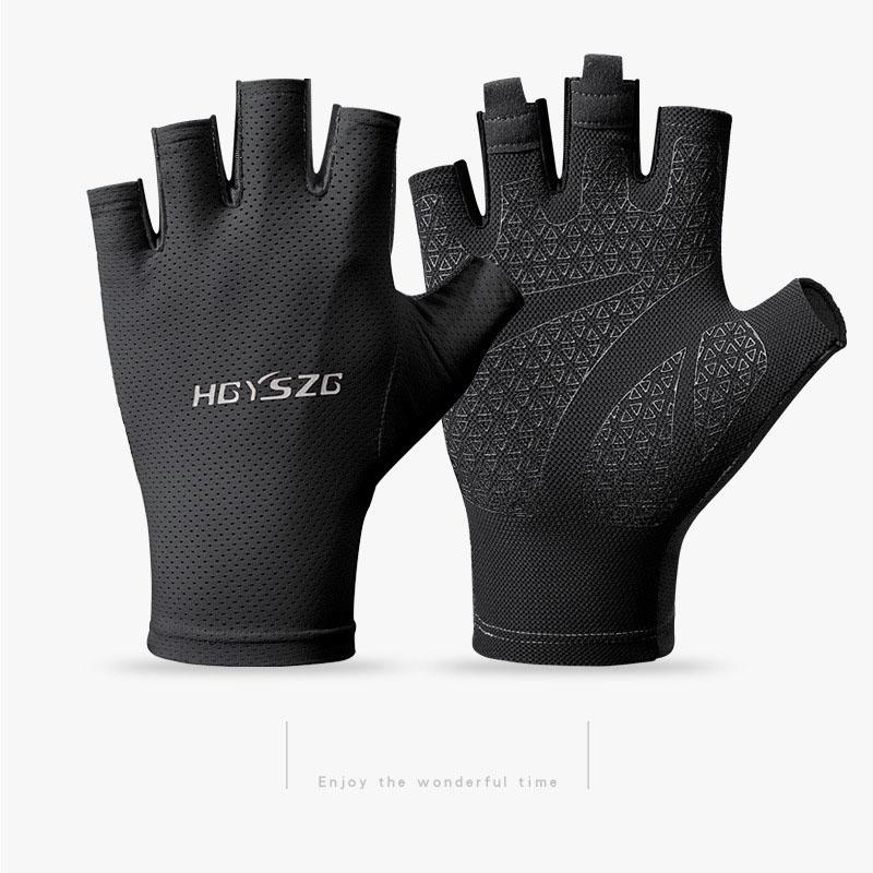 Summer Cycling Gloves Fingerless Fitness Fishing Women Men Spring Gym Breathable Non-slip Yoga Elastic Sport Bicycle Gloves