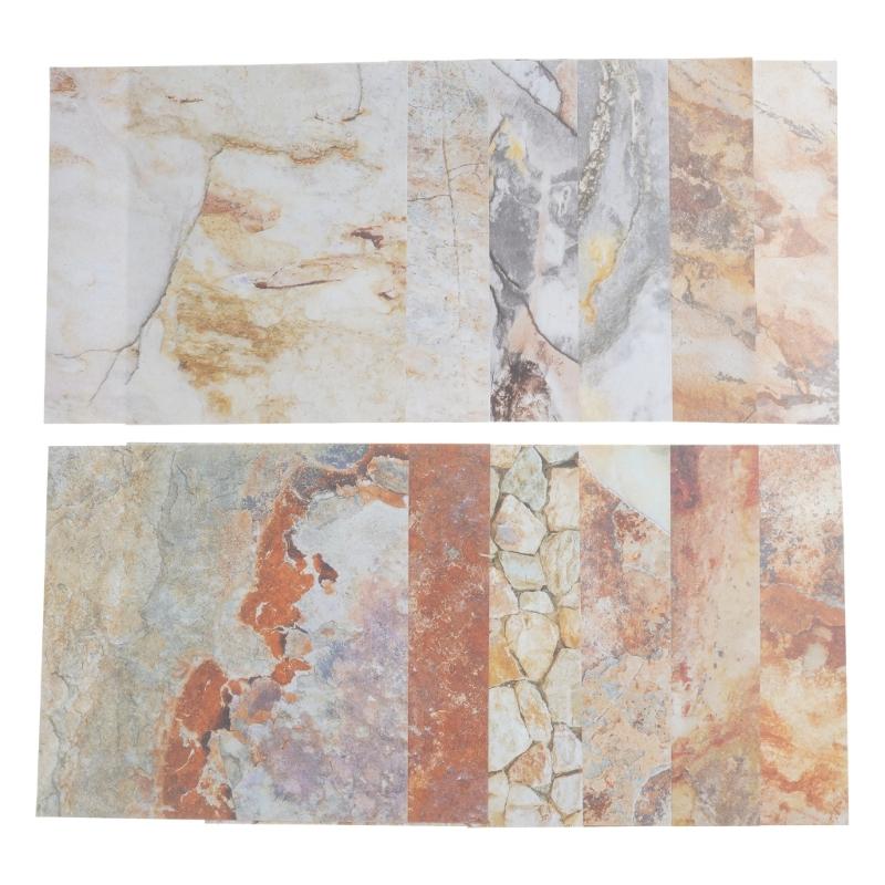 24 Sheets 6   Background Papers Vintage Stone Texture Scrapbook Patterned Paper Pack for DIY Greeting Cards Craft Decor 1