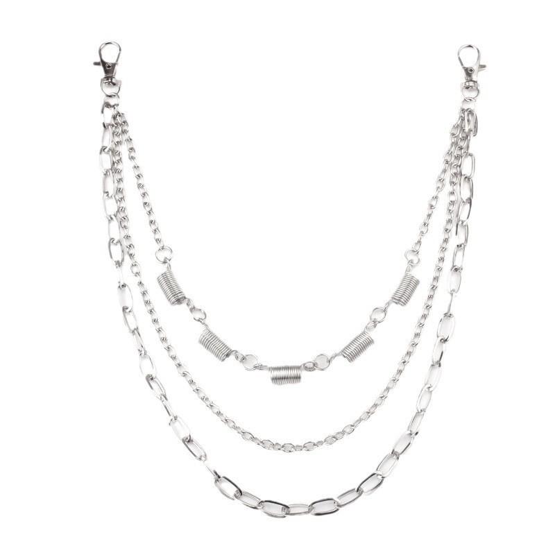 Punk Metal Chain Belt For Men And Women Summer Fashion Accessory With Spring Multilayer Design