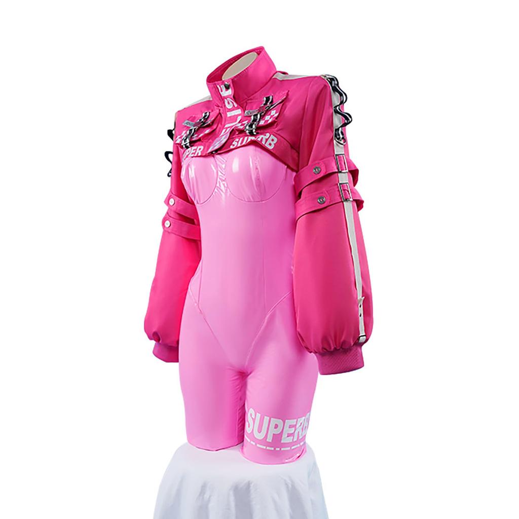 Milky Time Victory Goddess NIKKE Alice Cosplay Bodysuit Pink Halloween