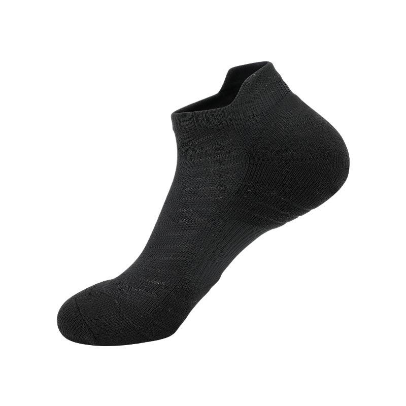 Summer Men'S Sports Socks Running Fitness Boat Socks Women'S Towel Bottom Sweat-Absorbing Breathable Non-Slip Badminton Socks Men