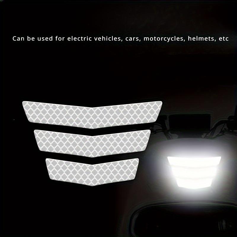 3 Pezzi Adesivi Riflettenti Notturni Adesivi per Carrozzeria Auto, Adesivi per Moto, Adesivi per Casco, Strisce Riflettenti per Veicoli Elettrici, Adesivi di Avvertimento per Auto