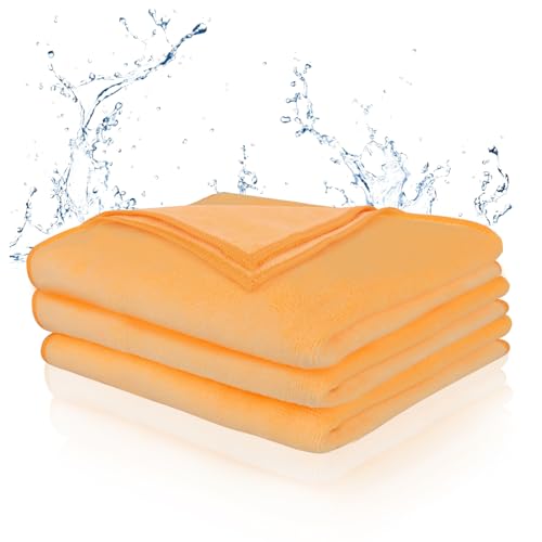 

Полотенце для мытья автомобиля, салфетка из микрофибры, большой размер, 4060см, ультратонкое волокно, впитывающее, быстросохнущее, для протирки (оранжевый, 4060см)