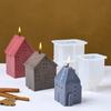 Forma silikonowa 3D Dom na świece DIY Ręcznie robiona Domy z oknami Formy na mydło aromatyczne Forma do odlewania gipsu żywicznego Dekoracja domu Rzemiosło Prezenty