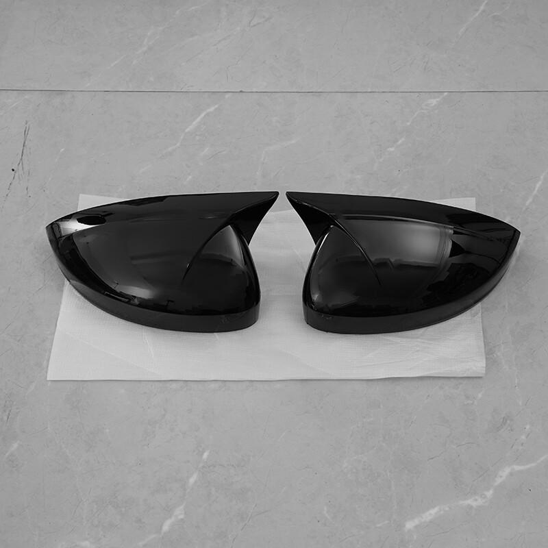Side Wing Mirror Cover Cap Add on Glossy Black For Volkswagen Tiguan 2018-2022