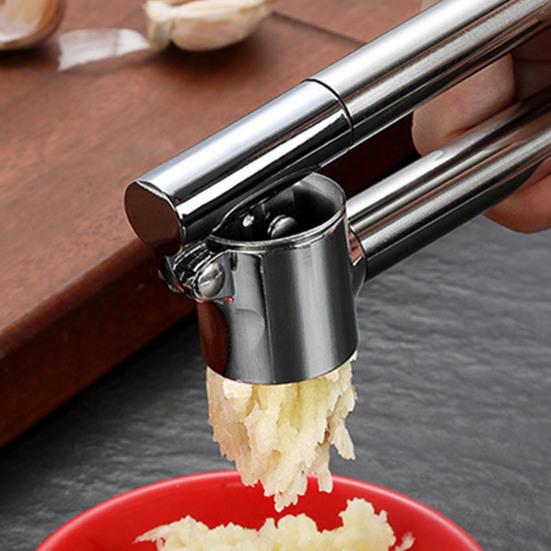 Stainless Steel Garlic Press Easy Squeeze Manual Mincer with Ergonomic Handle Rustproof Garlic Crusher for Kitchen Restaurant