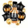11pcs Whiskey Bottle and Crown Balloon Set for Summer Party Decoration Suitable for Wedding, Birthday, Graduation Season