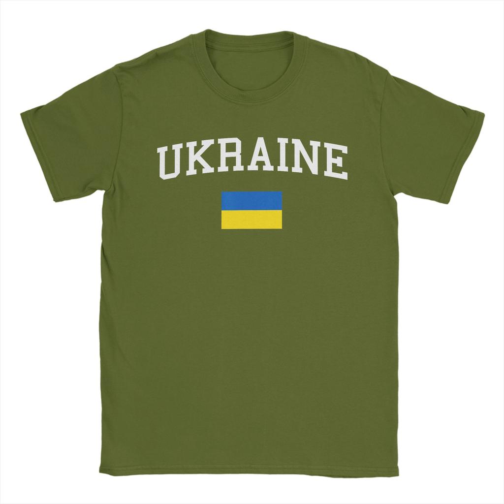 Oversized T Shirt Summer Ukrainian Flag  Ukraine Novelty T Shirts Cotton Tee Shirt for Unisexs Plus Size 6XL Short Sleeve Tees