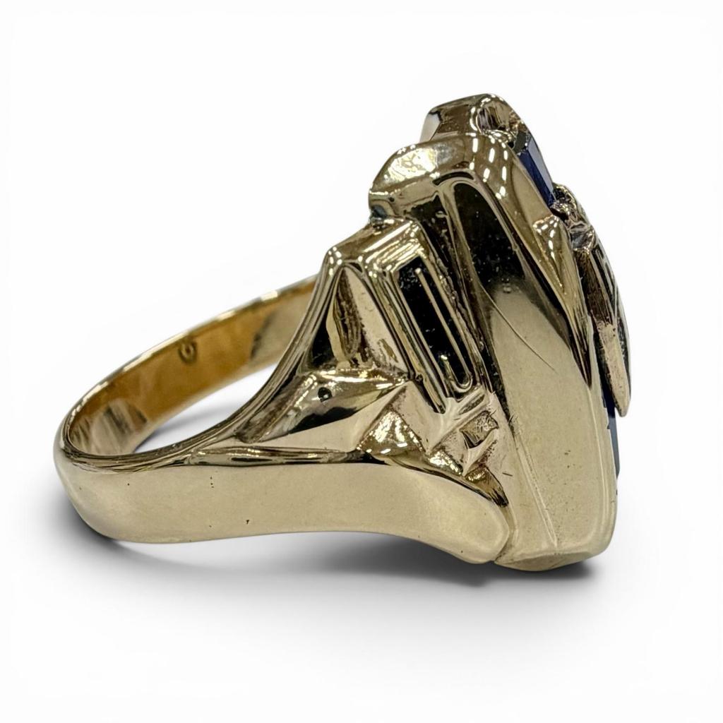 Gran Anillo JOSTEN anillo Universidad 1971 oro 10K hombre Usado