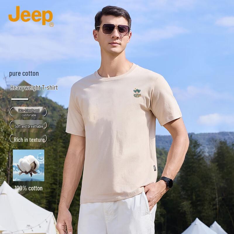 JEEP Men s Summer Round Neck Short Sleeve T-Shirt 2XL