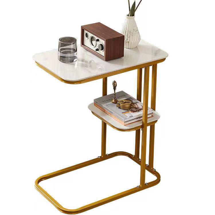 Compact Luxury Square Coffee Table: Elegant Side Table for Living Room or Bedroom