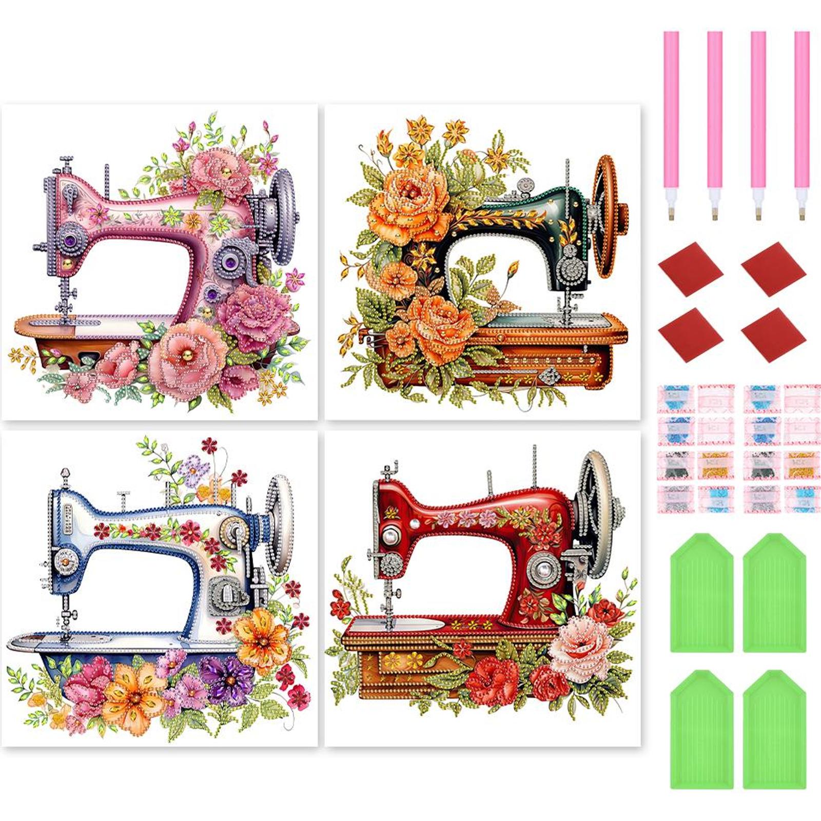 

4pcs Partial Drill Diamond Art Kits Special Shaped Rhinestones 30x30cm Crystal Rhinestone Paintings Home Wall Decor