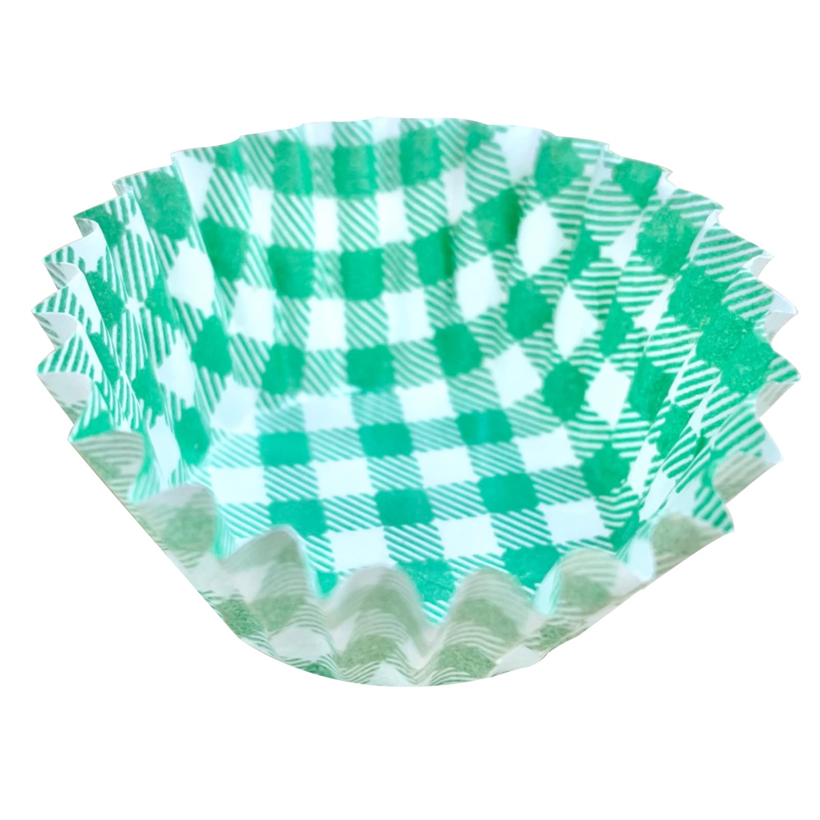 

UACJ Foil Side Dish Cups, Green Checkered Pattern, Size 8, Deep, 5cm Bottom Diameter x 3cm Height, 250 Count, Heat-Resistant, Oven- and Freezer-Safe,