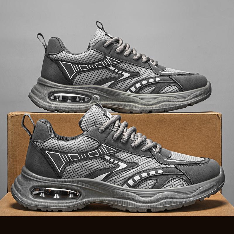 Quanzhou Shoes Men's Air Cushion Cushioning Dad Shoes Casual Sports Running Shoes Mesh Breathable Student Tide Shoes 2025