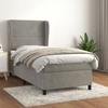 3129117 vidaXL Divan Bed and Mattress Light Grey 80x200 Cm Velvet