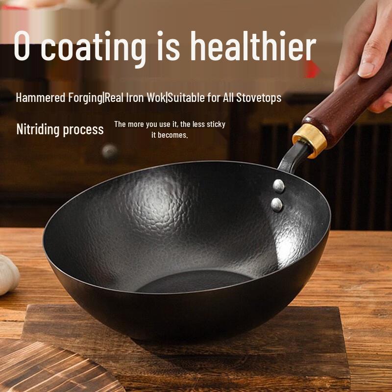 Yoshida Shō Hammered Wrought Iron Wok