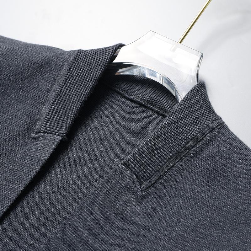 Cárdigan de punto, suéter de manga larga, personalidad para hombres jóvenes, suéter casual de cuatro barras, abrigo de primavera y otoño
