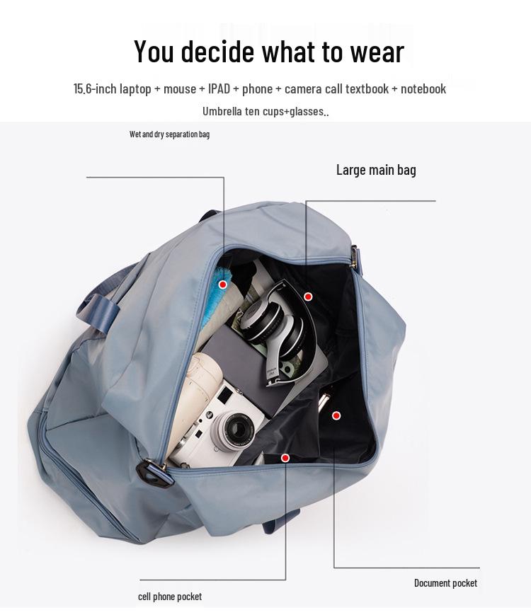 Unisex Yoga & Travel Bag: Large Capacity, Fitness, Wet/Dry Separation
