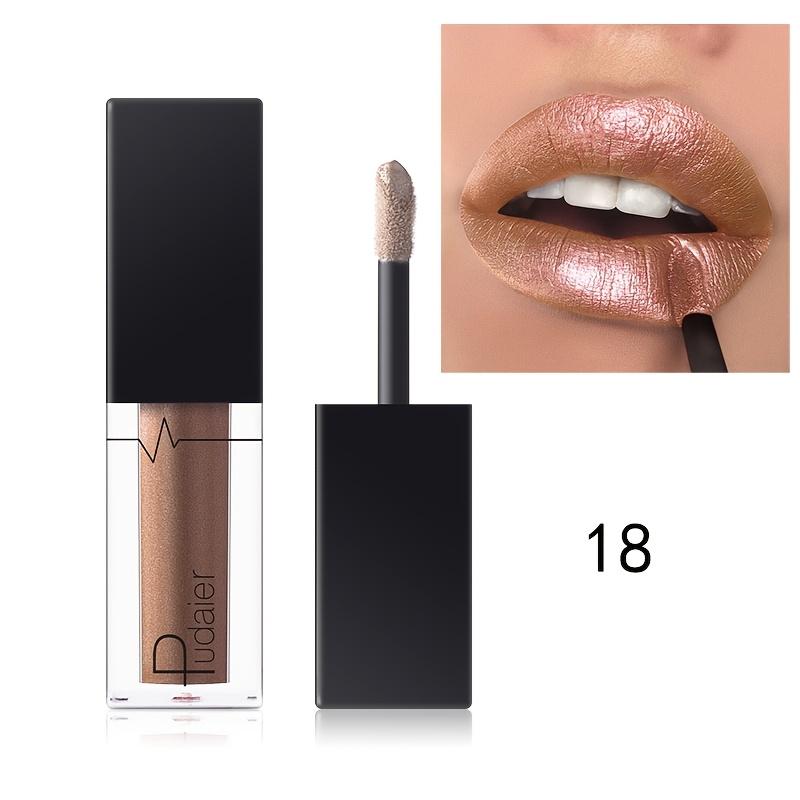 

1 шт. Блеск ягод, мерцающий блеск для губ, увлажняющая помада, стойкий металлический финиш, глазурь для губ, насыщенная цветопередача, помада с гладкой текстурой 18