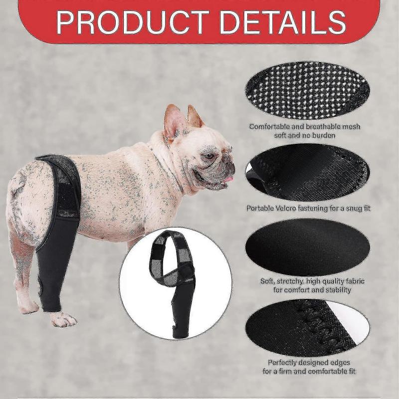 Hunde Kniebandage Hunde Beinbandage für gerissenes ACL Hinterbein Hunde Hüftstützbandage, Verstellbare Hinterbeinbandagen für Hunde, Haustier Kniebandage