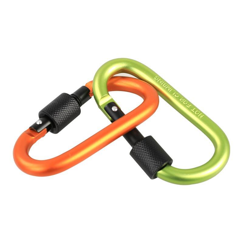 Bold No. 8 Aluminum Locking Hook D-Ring Carabiner Quick Link Nut Buckle for Backpacks