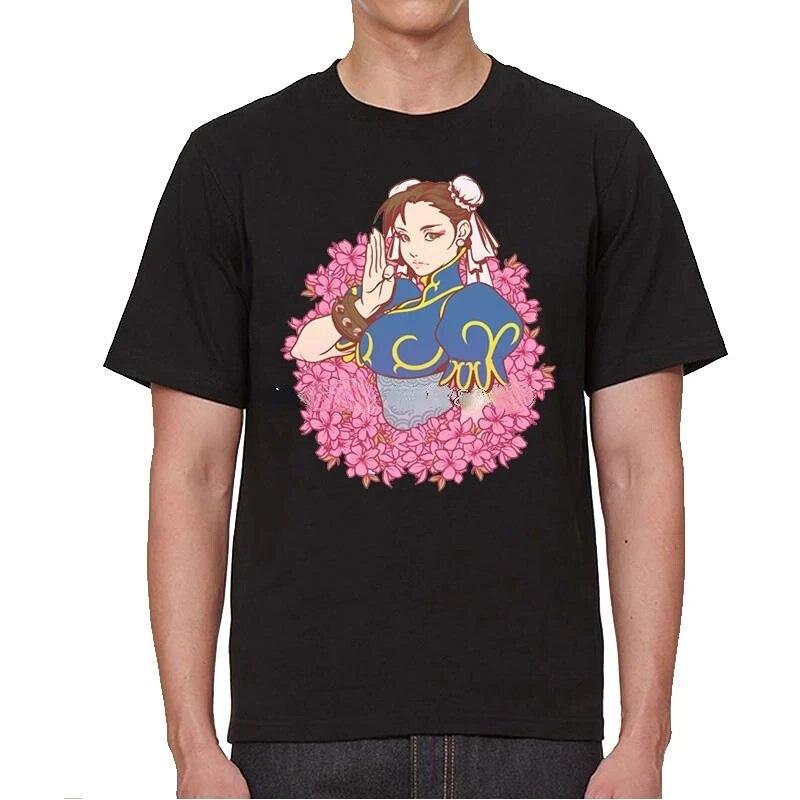 Street Fighter Chun Li Print T-Shirt Fashion Street Style Unisex Women Funny Tshirt Short Sleeve Summer Tops Harajuku Streetwear
