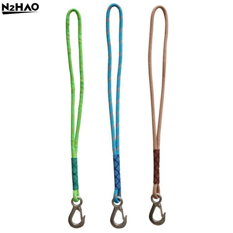 Steel Heavy Duty Nylon Sling With Metal Hook - Wear-resistant - Suitable For Outdoor Hammocks, Tree Swings, And Patio Chairs