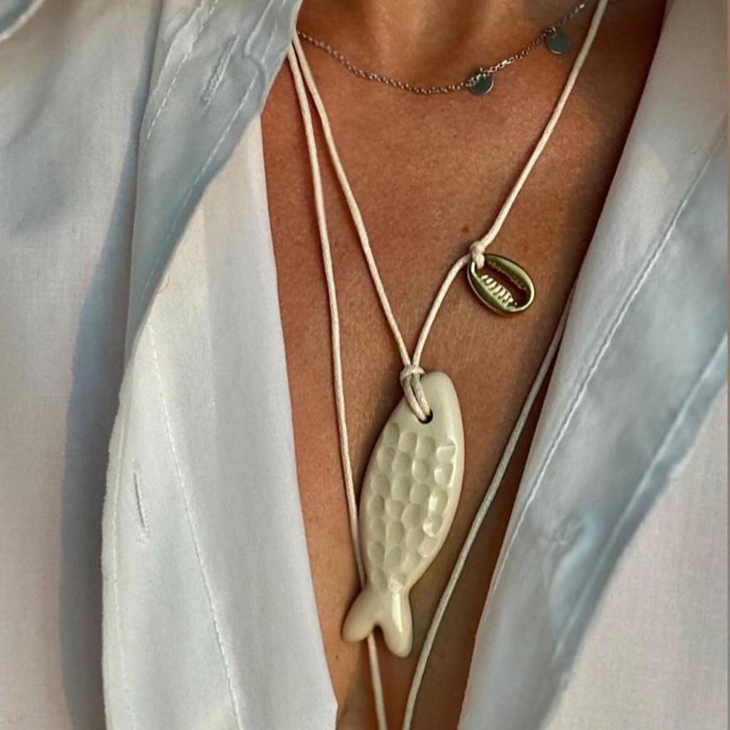 White Irregular Shell Pendant for Beach and Seaside DIY Accessories