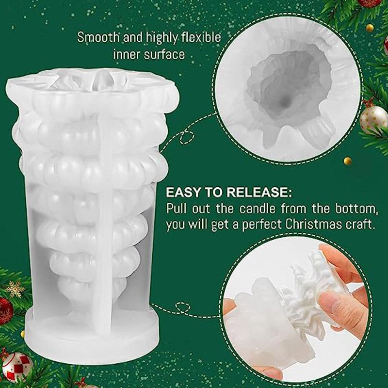 3D vánoční stromeček Silikonová forma DIY sada na výrobu vánočních svíček Ručně vyráběné mýdlo Sádra Pryskyřice Nástroje na pečení Vánoční dárky